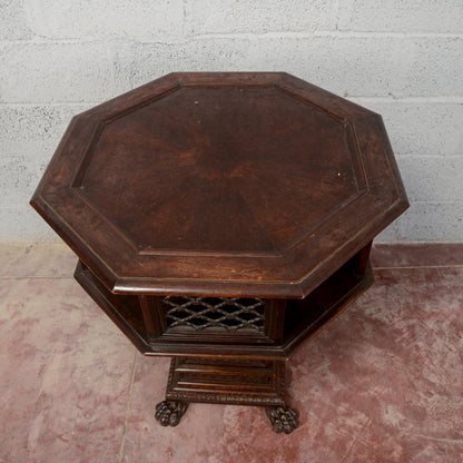 Tavolino fine 800 Maggini girevole piano in vetro estraibile