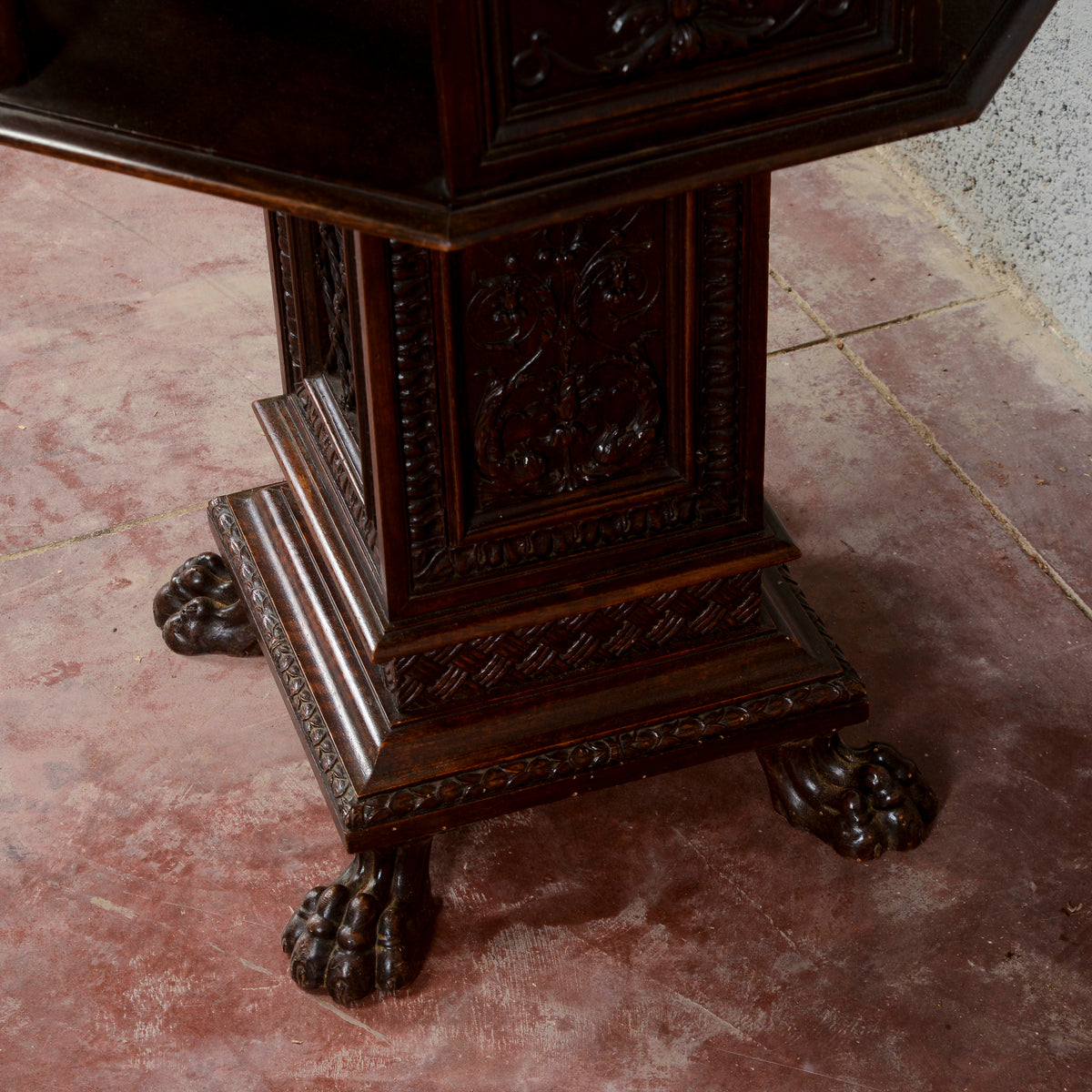 Tavolino fine 800 Maggini girevole piano in vetro estraibile