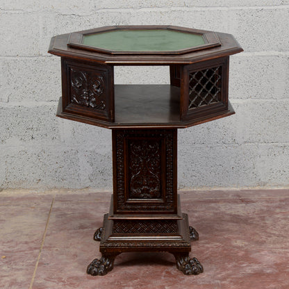 Tavolino fine 800 Maggini girevole piano in vetro estraibile