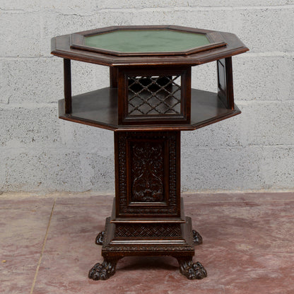 Tavolino fine 800 Maggini girevole piano in vetro estraibile