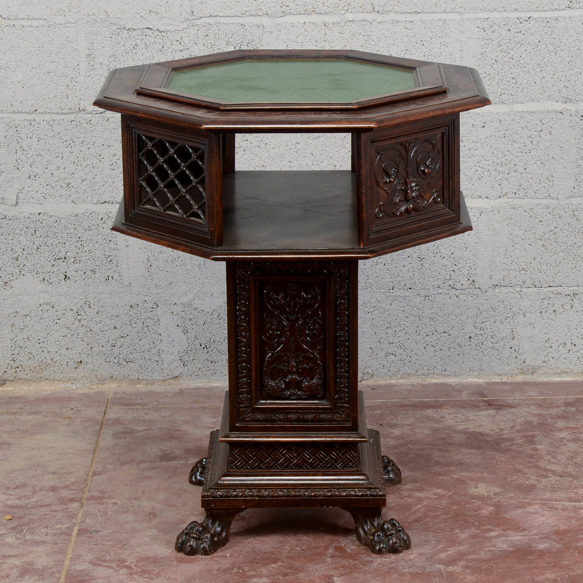 Tavolino fine 800 Maggini girevole piano in vetro estraibile