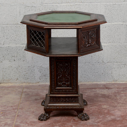 Tavolino fine 800 Maggini girevole piano in vetro estraibile