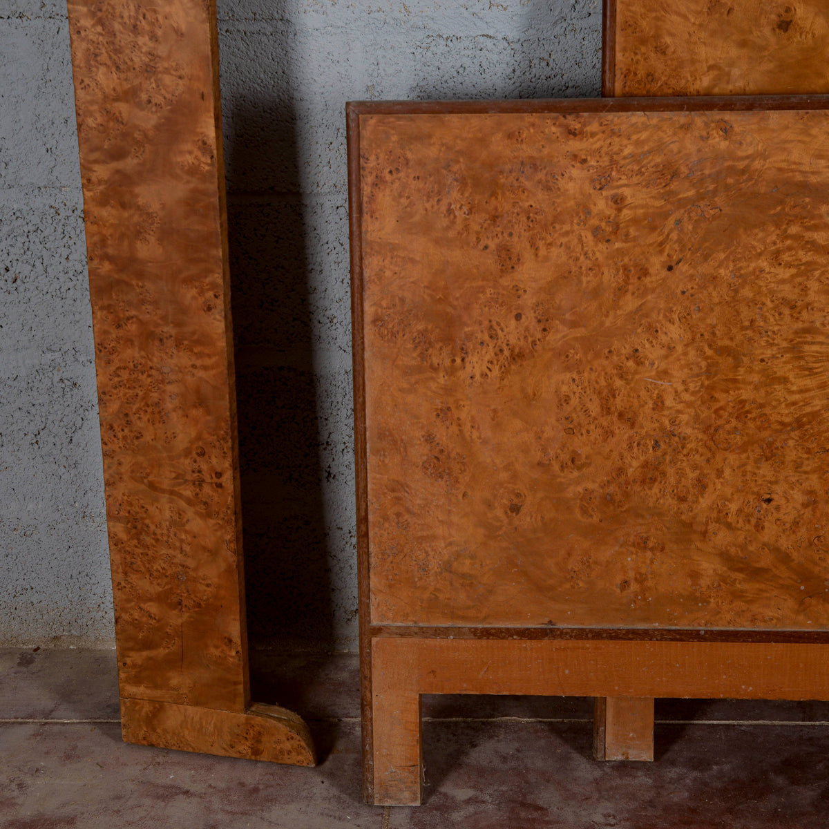 Letto deco in radica