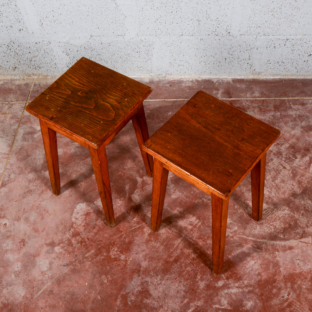 Coppia set sgabelli bassi