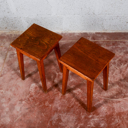 Coppia set sgabelli bassi