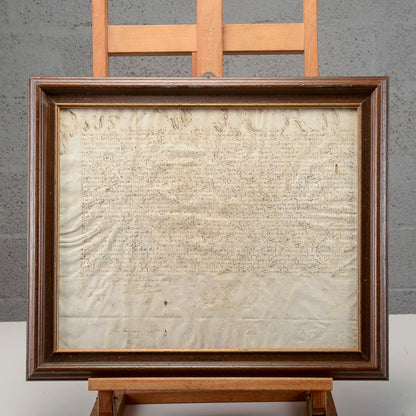 Antico documento attestato in carta pergamena secolo XVII
