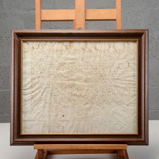 Antico documento attestato in carta pergamena secolo XVII