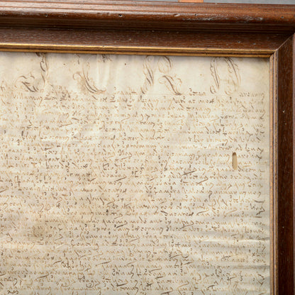 Antico documento attestato in carta pergamena secolo XVII