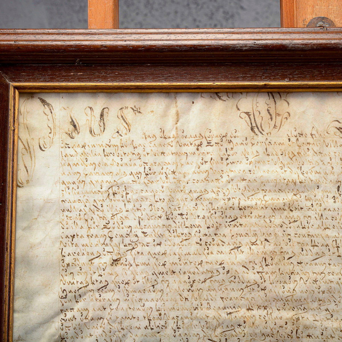 Antico documento attestato in carta pergamena secolo XVII