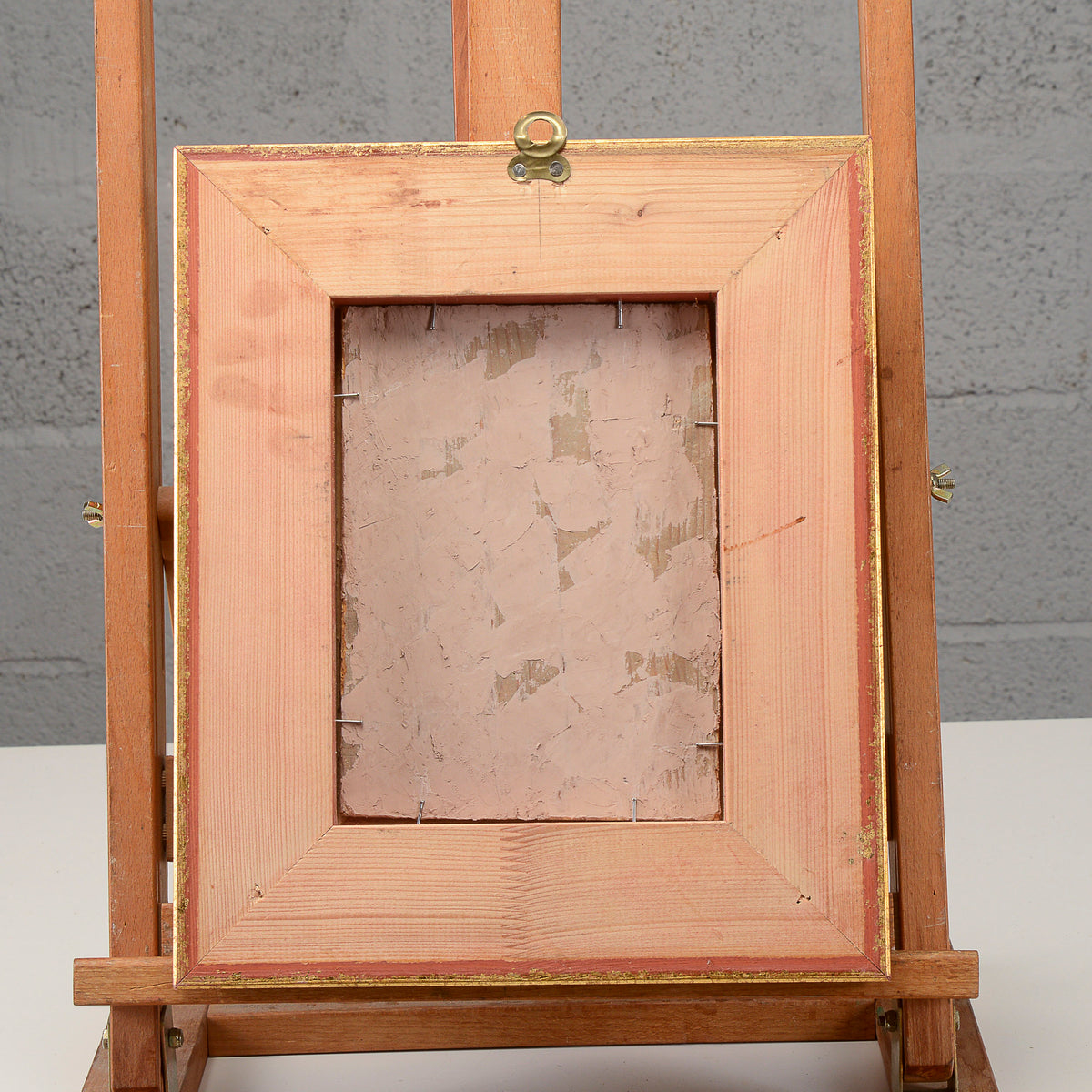 Dipinto olio su tavola Miniatura paesaggio XIX secolo