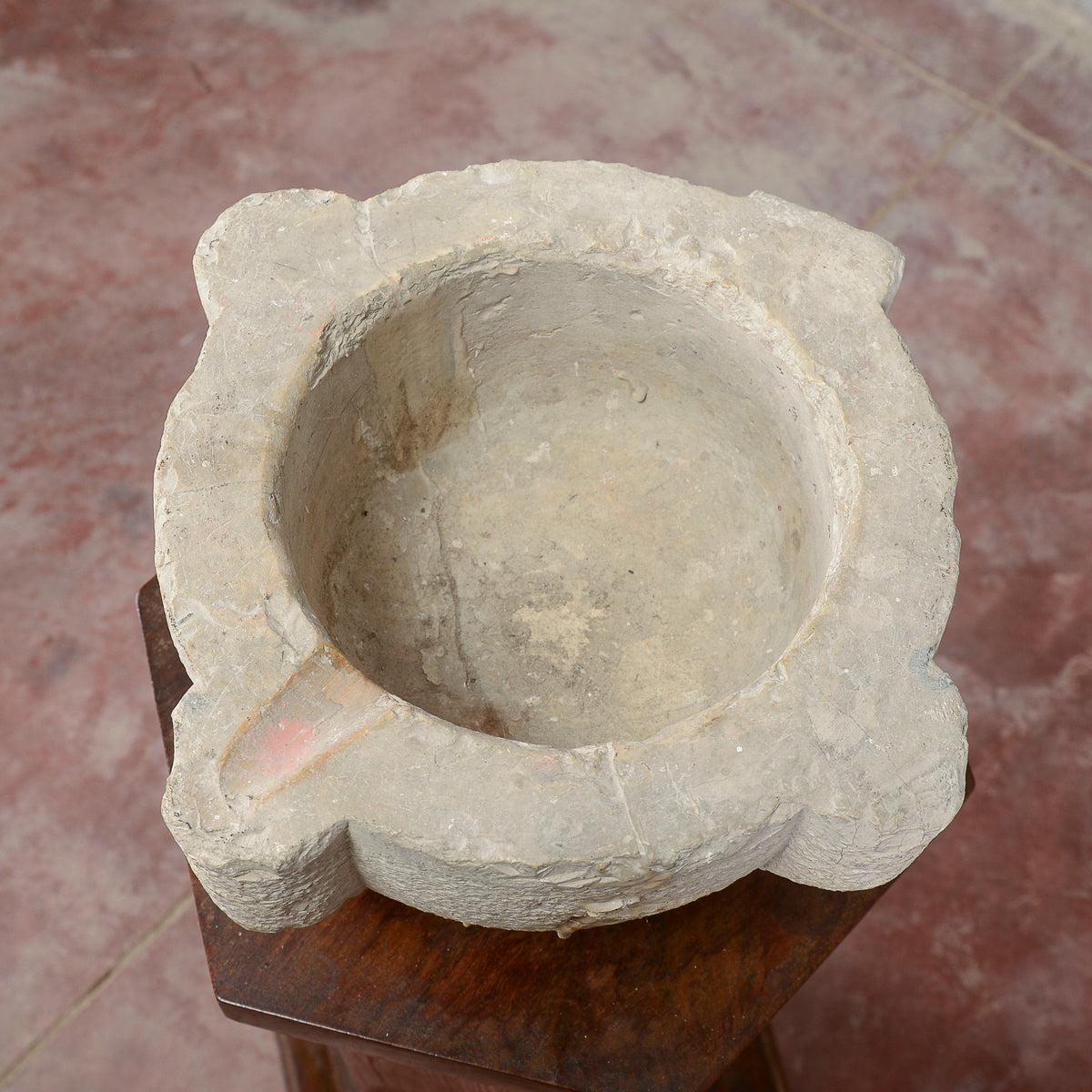 Mortaio rotondo vaso ciotola in pietra XIX secolo