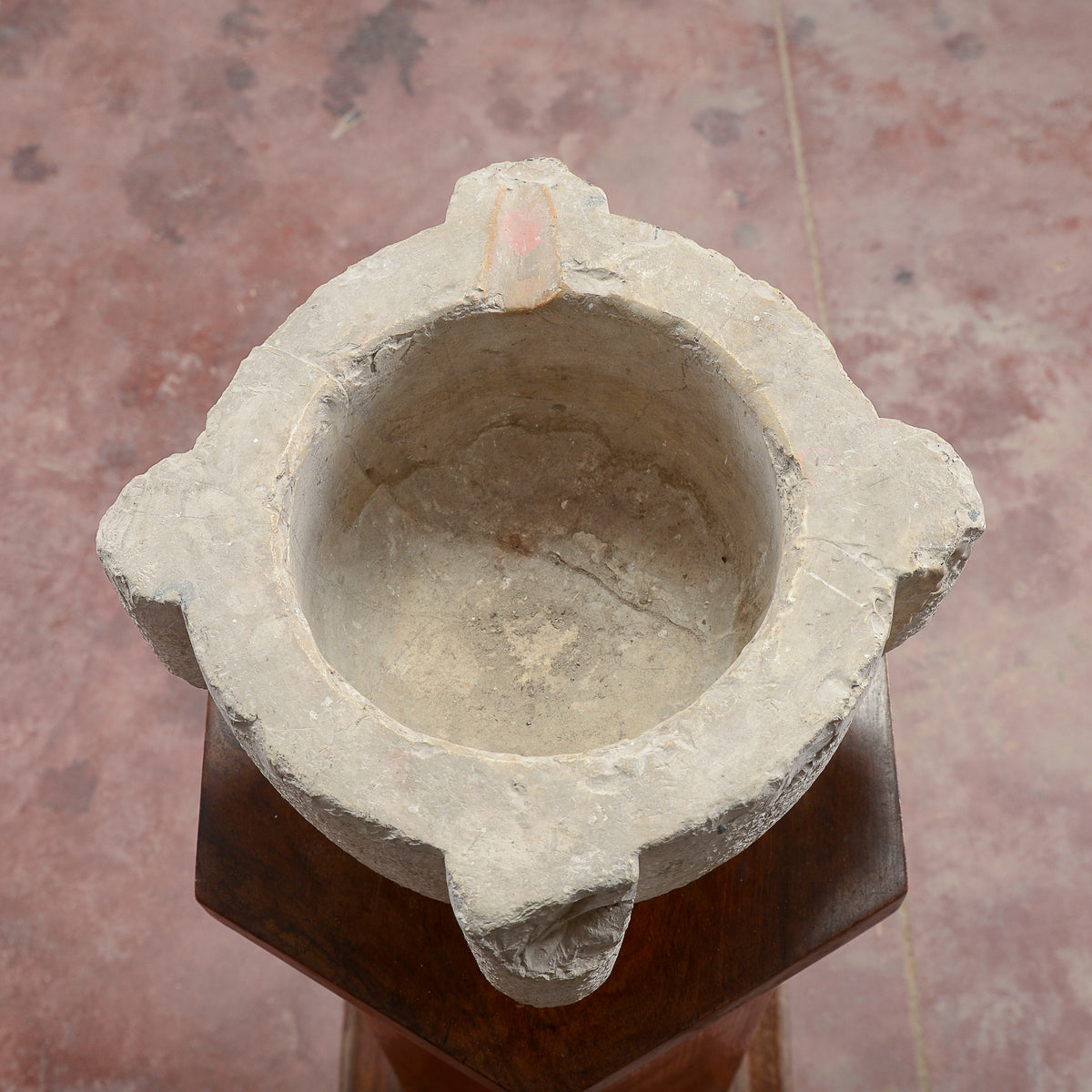 Mortaio rotondo vaso ciotola in pietra XIX secolo