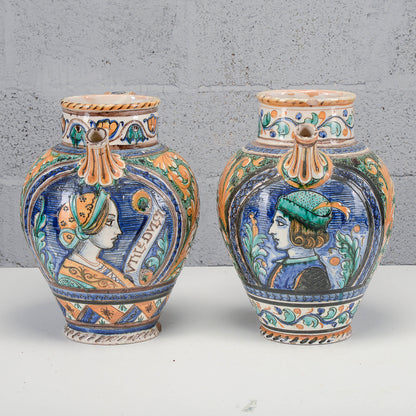 Set coppia vasi deruta meta del 900