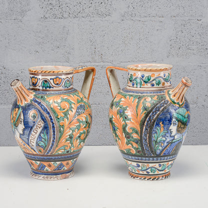 Set coppia vasi deruta meta del 900