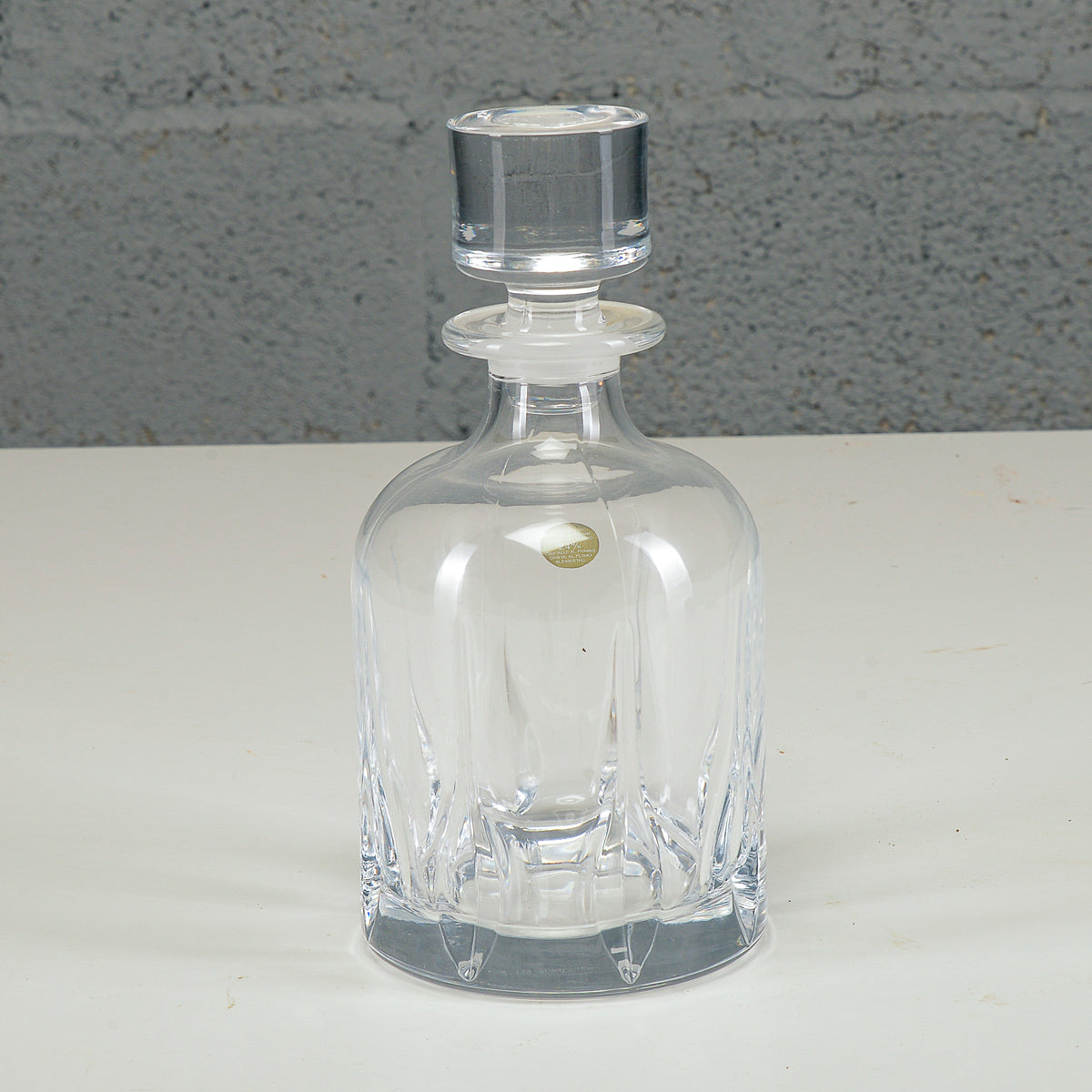 Bottiglia cristallo lavorato da liquore RCR Royal Crystal Rock XX secolo