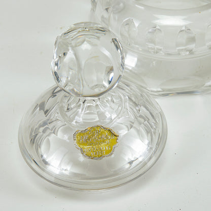 Set coppia ciotole boccette scatole in cristallo XX secolo