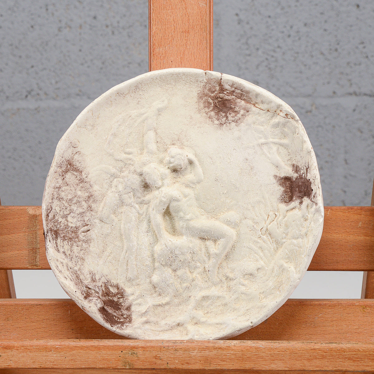 Stampo placca decoro in gesso inizio XX secolo