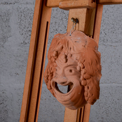 Maschera Bacco in terracotta da appendere XX secolo produzione artigianale