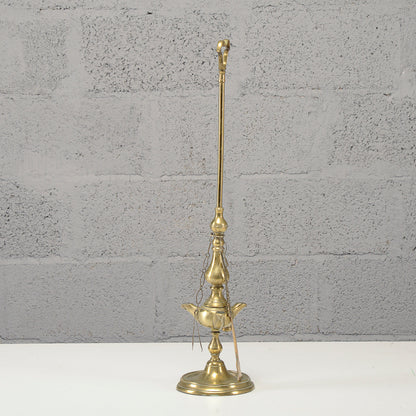 Lucerna fiorentina lume in ottone seconda metà del XX secolo