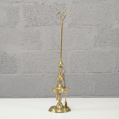 Lucerna fiorentina lume in ottone seconda metà del XX secolo