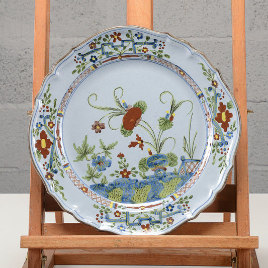 Piatto da appendere decorativo ceramica manifattura Faenza xx secolo