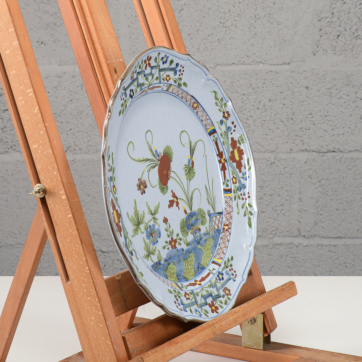 Piatto da appendere decorativo ceramica manifattura Faenza xx secolo