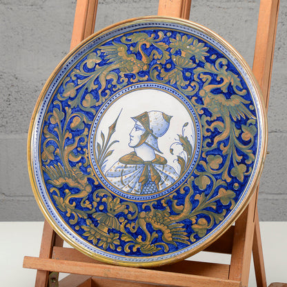 Piatto decorativo robbia gualdo tadino XX secolo
