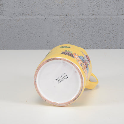 Vaso brocca in ceramica dipinta XX secolo