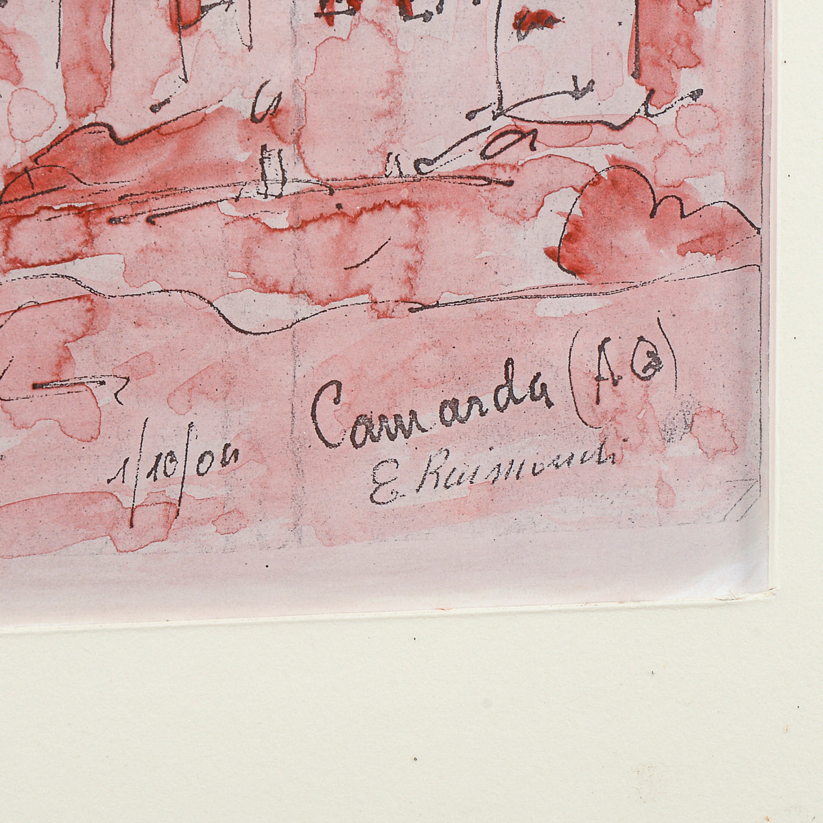 Quadro tecnica mista su carta del borgo Camarda (AQ) E. Raimondi anno 2004