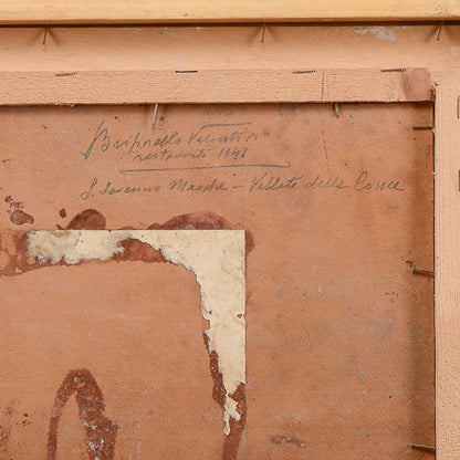 Quadro olio su tela case di campagna San Severino Marche Villetta delle Conce