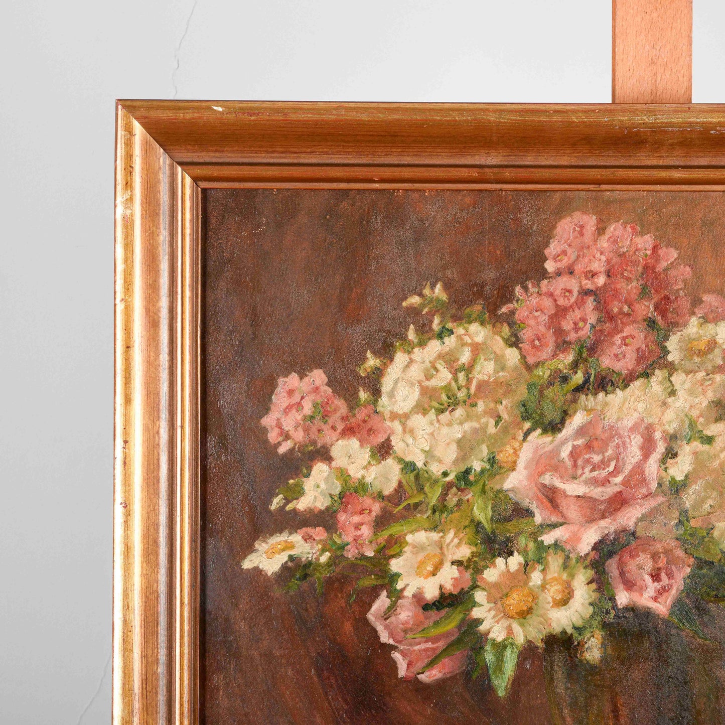 Dipinto quadro natura morta vaso fiori olio su tela
