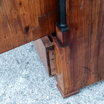 Ribalta credenza con scrittoio placcata in ciliegio epoca Impero