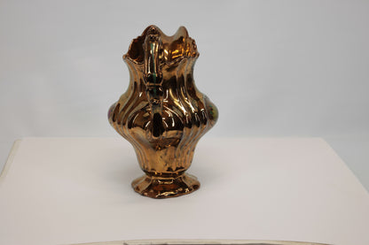 Brocca in ceramica color oro a  lustro epoca Liberty