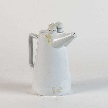 brocca in ceramica doppia con marchio SCR bleu G.Richard 1874 Milano