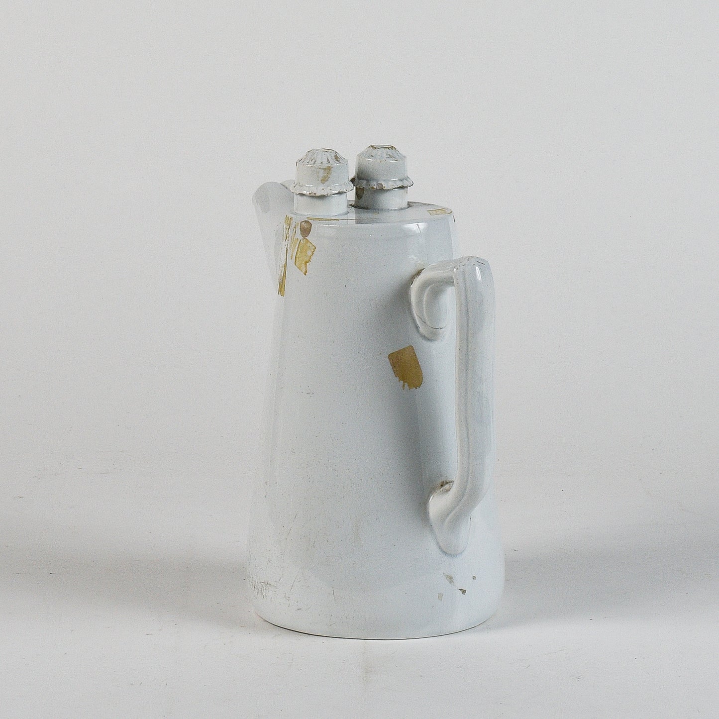 brocca in ceramica doppia con marchio SCR bleu G.Richard 1874 Milano