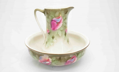 Catino con brocca in ceramica decorata Francia epoca 900
