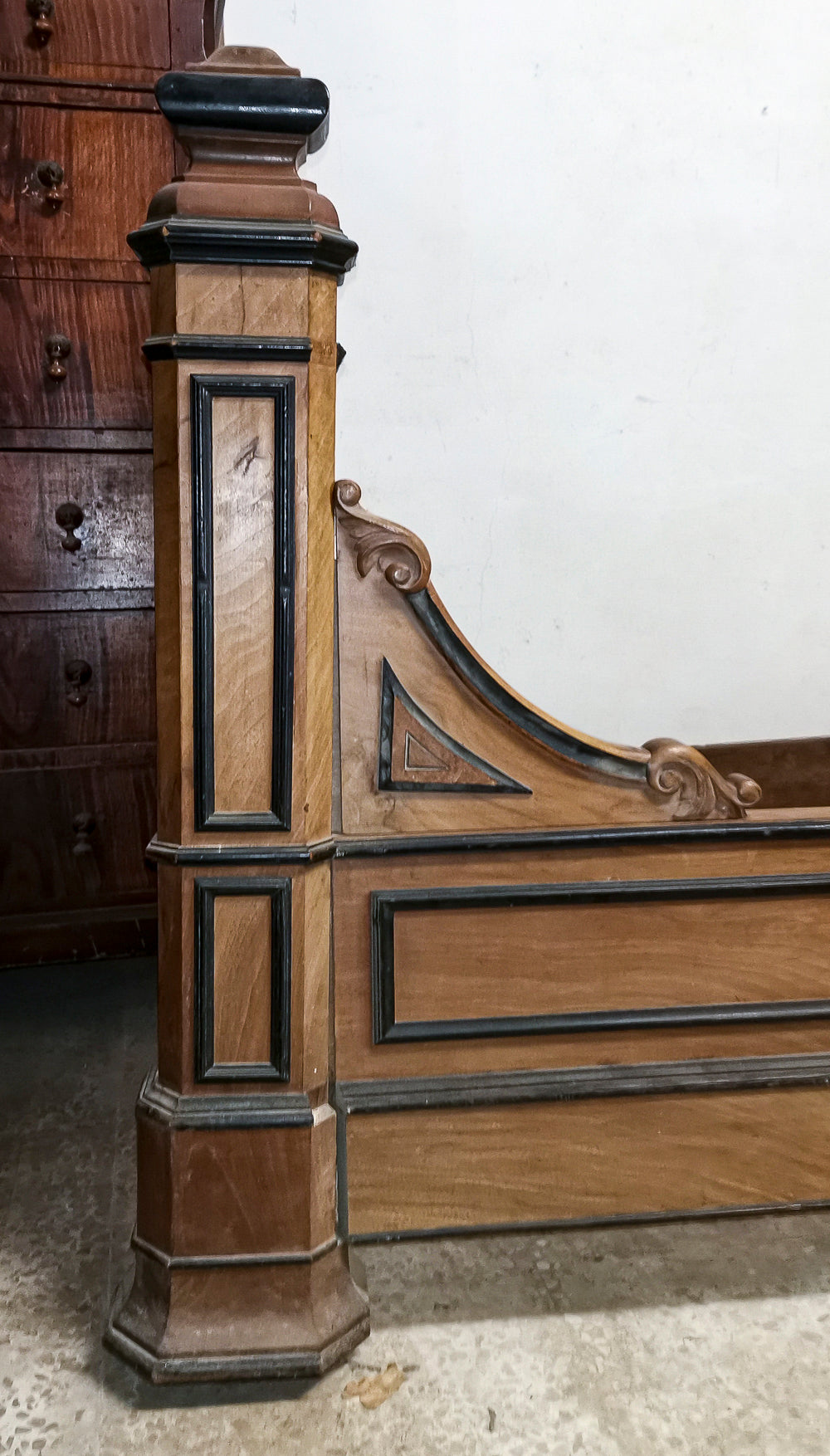 Letto a barca antico  ad una piazza e mezza Francia 1880
