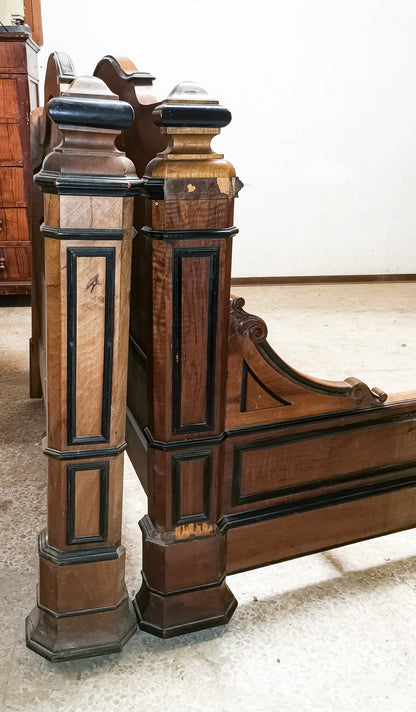 Letto a barca antico  ad una piazza e mezza Francia 1880