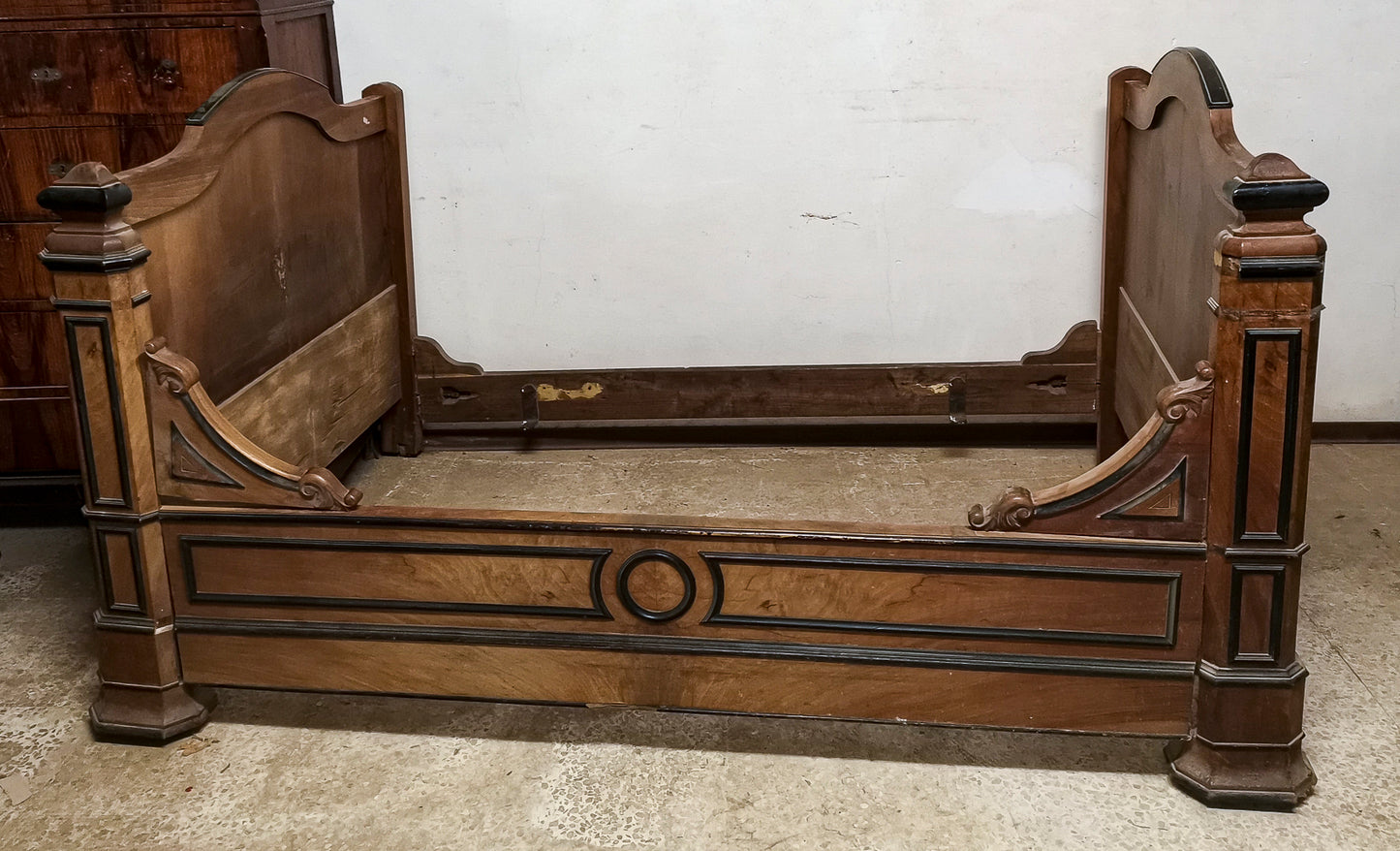 Letto a barca antico  ad una piazza e mezza Francia 1880