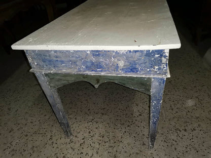 Tavolo laccato  con cassetto e centina mossa Italia epoca primo 1800