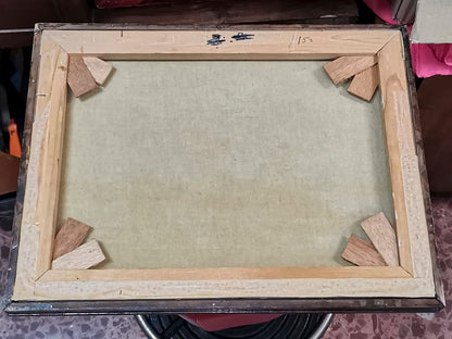 QUADRO dipinto su tela con MULINO Olanda 1950