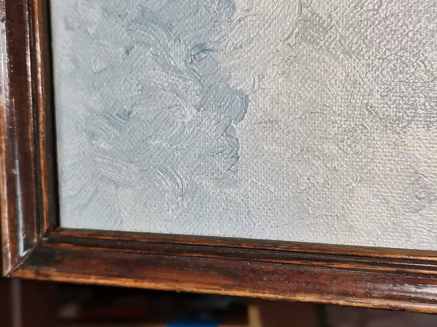 QUADRO dipinto su tela con MULINO Olanda 1950