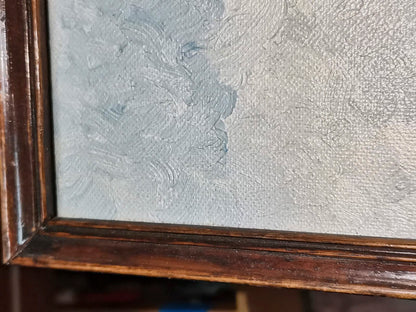 QUADRO dipinto su tela con MULINO Olanda 1950