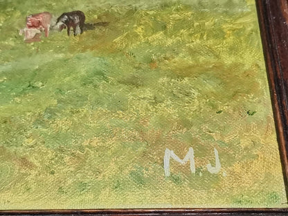 QUADRO dipinto su tela con MULINO Olanda 1950