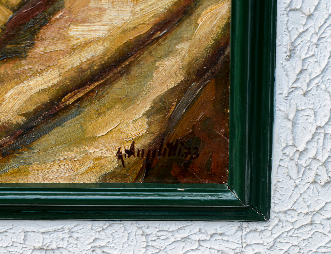 Quadro dipinto olio su tela donna nuda firmato Angelletti Nazzareno 1973