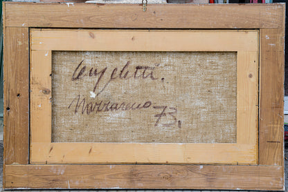 Quadro dipinto olio su tela donna nuda firmato Angelletti Nazzareno 1973