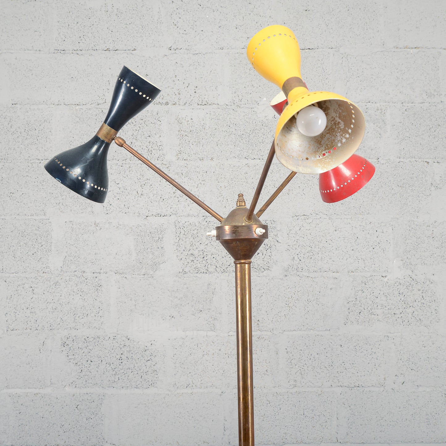 Lampada piantana Gilardi e Barzaghi vintage 6 luci