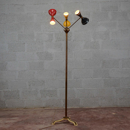 Lampada piantana Gilardi e Barzaghi vintage 6 luci