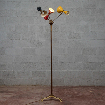 Lampada piantana Gilardi e Barzaghi vintage 6 luci