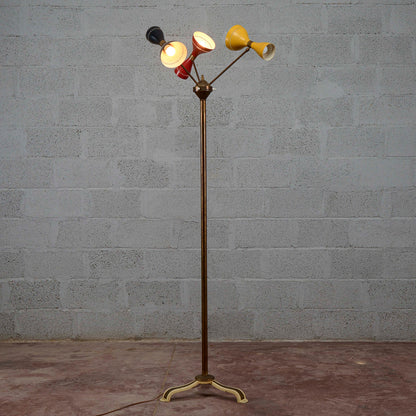 Lampada piantana Gilardi e Barzaghi vintage 6 luci
